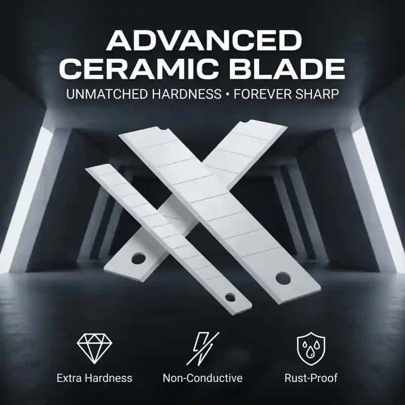 Premium Ceramic Utility Knife Blades Industrial Grade, Precision Cutting, Ultra Sharp & Wear Resistant
