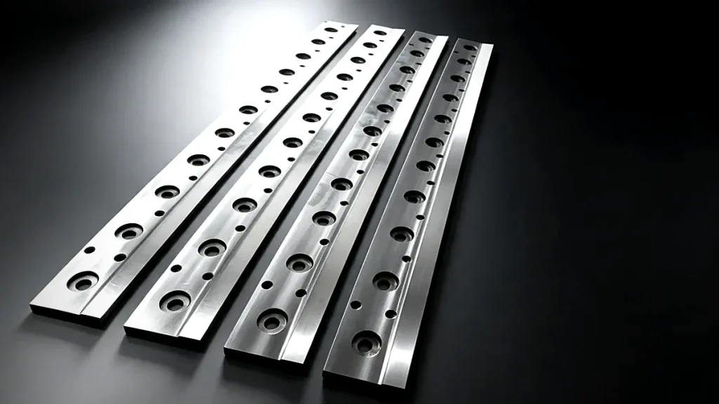 Packaging machine cross-cut blades in precision-ground tool steel