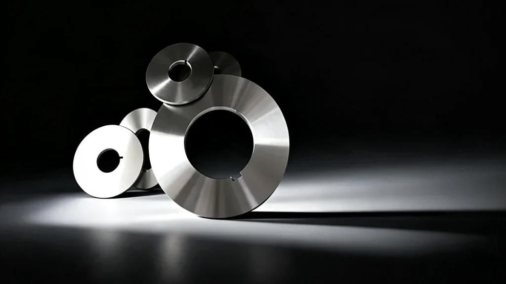 Tungsten carbide circular blades used in industrial cutting